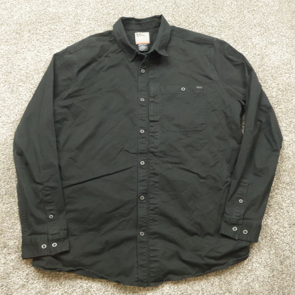 5.11 Tactical shirt Mens 2XL Extra‎ Large Button Up Long Sleeve Shirt Black